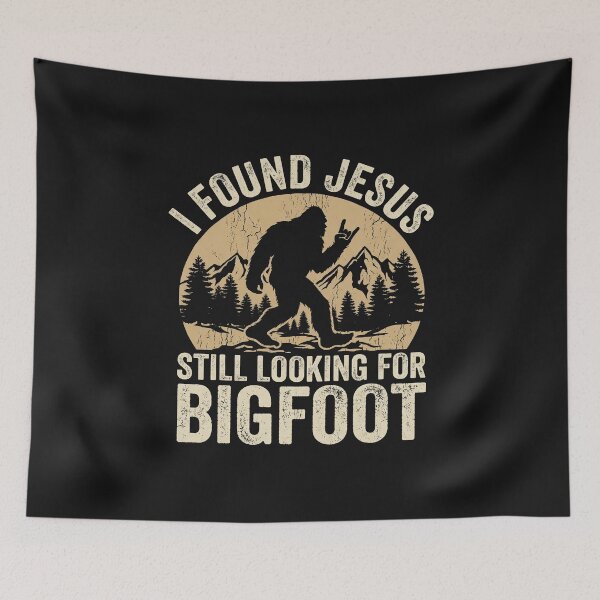 Item preview, I Found Jesus Still Looking For Bigfoot Funny Retro designed and sold by AdyKurniawan.