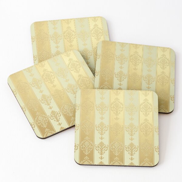 Item preview, Striped Pistachio & Shimmering Gold Baroque designed and sold by DesignsByPrnces.