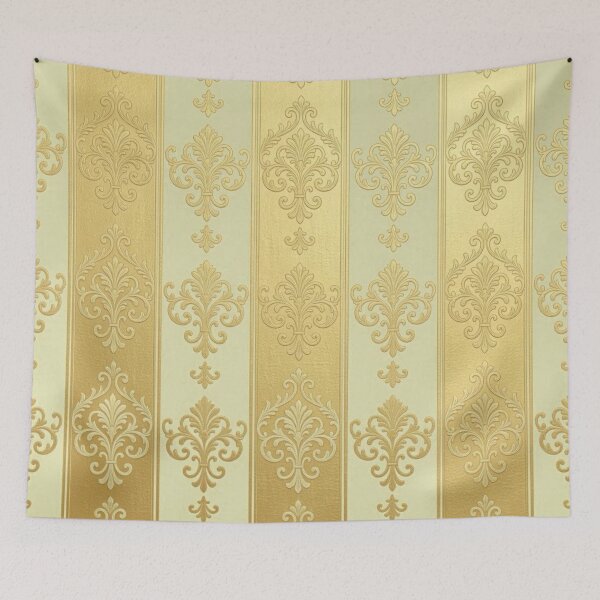 Item preview, Striped Pistachio & Shimmering Gold Baroque designed and sold by DesignsByPrnces.