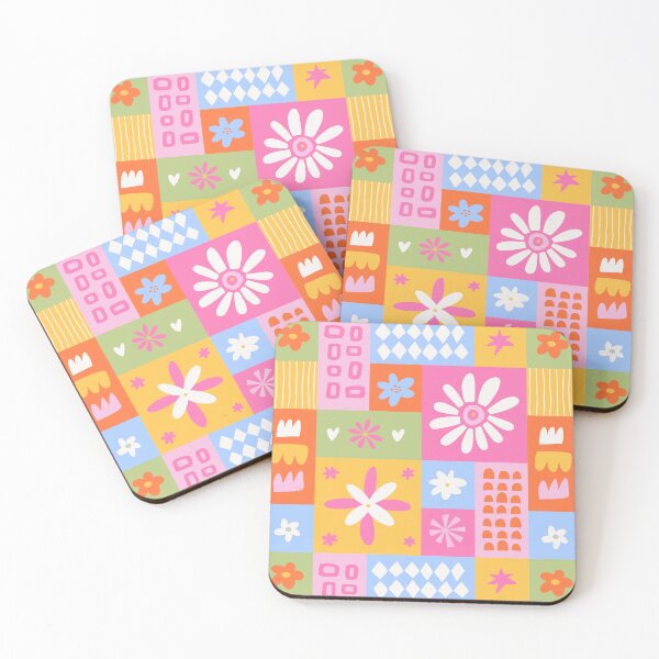 Item preview, Groovy Patchwork Retro Daisies - Cute Preppy Flower Pattern designed and sold by nora8820.