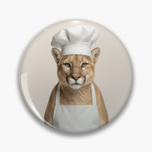 Item preview, Funny Cougar Chef Realistic Animal Cooking Humor Art designed and sold by LazyOwlStore.