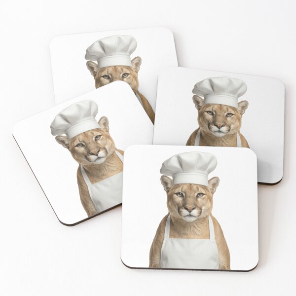 Item preview, Funny Cougar Chef Realistic Animal Cooking Humor Art designed and sold by LazyOwlStore.