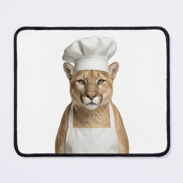 Item preview, Funny Cougar Chef Realistic Animal Cooking Humor Art designed and sold by LazyOwlStore.