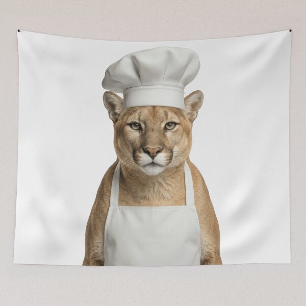 Item preview, Funny Cougar Chef Realistic Animal Cooking Humor Art designed and sold by LazyOwlStore.