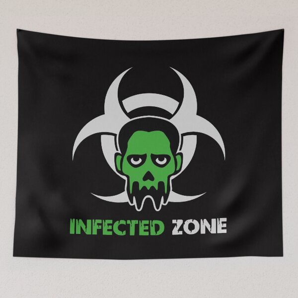 Item preview, Infected Area Zombie Warning designed and sold by ElectroSphere46.