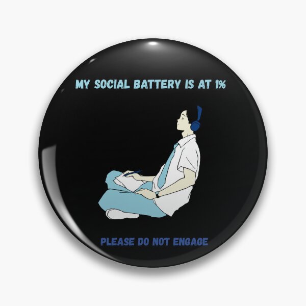 Item preview, Creative Soul Social Battery 1% – Introvert Artist Aesthetic designed and sold by ContigoART.