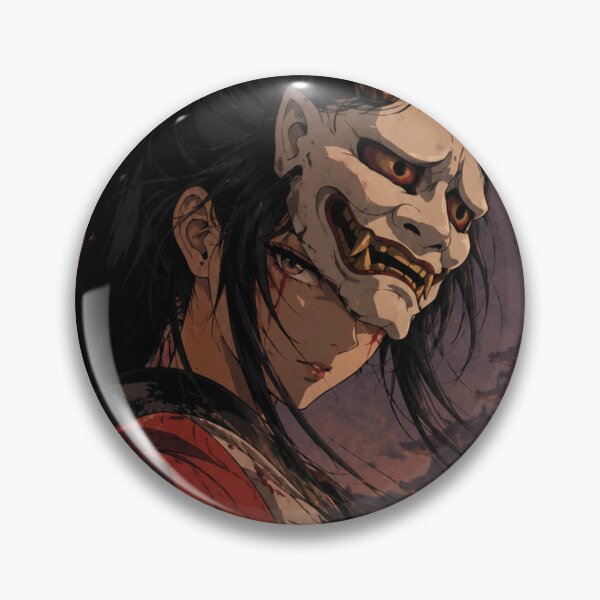 Item preview, Retro Anime Hannya Samurai Girl Mask designed and sold by bapupa.