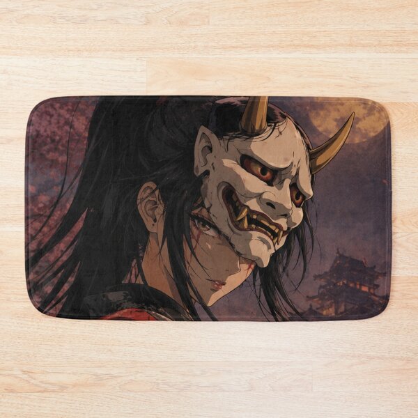 Item preview, Retro Anime Hannya Samurai Girl Mask designed and sold by bapupa.