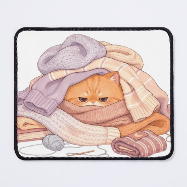 Item preview, Cozy Sweater Pile Cat designed and sold by Moody Vibes Studio.