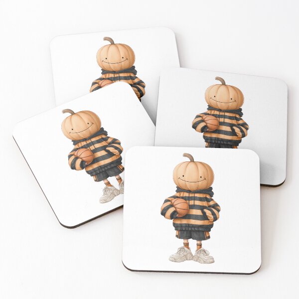 Item preview, Cute Pumpkin Basketball Halloween Character designed and sold by VikArt7.