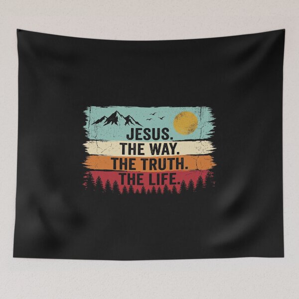 Item preview, Jesus The Way The Truth The Life Retro Vintage Sunset designed and sold by AdyKurniawan.