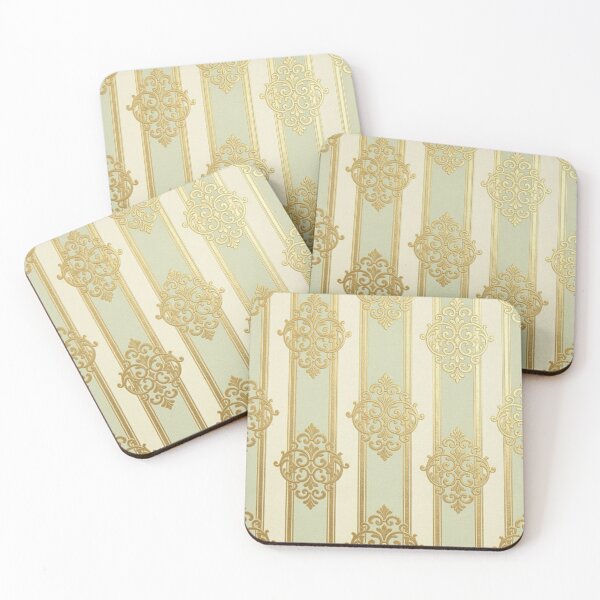Item preview, Striped Pistachio & Gold Baroque designed and sold by DesignsByPrnces.