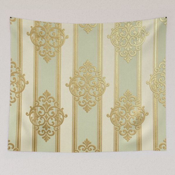 Item preview, Striped Pistachio & Gold Baroque designed and sold by DesignsByPrnces.