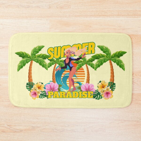 Item preview, Summer Paradise Surfer Girl Illustration designed and sold by SilverSeaBKK.