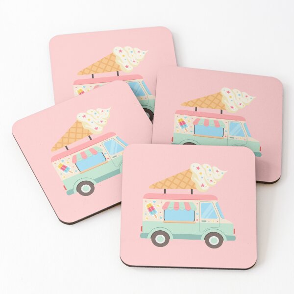 Item preview, Cute Pastel Ice Cream Truck Illustration designed and sold by Lamlamiu.