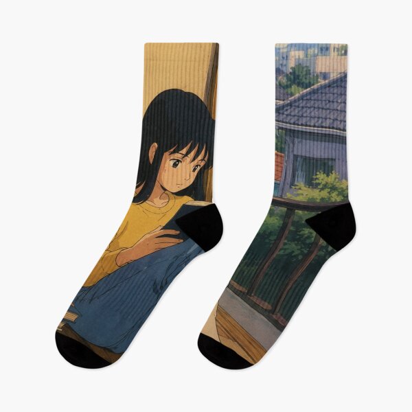 Item preview, 90s Anime Girl Reading Balcony - Japanese Aesthetic designed and sold by bapupa.