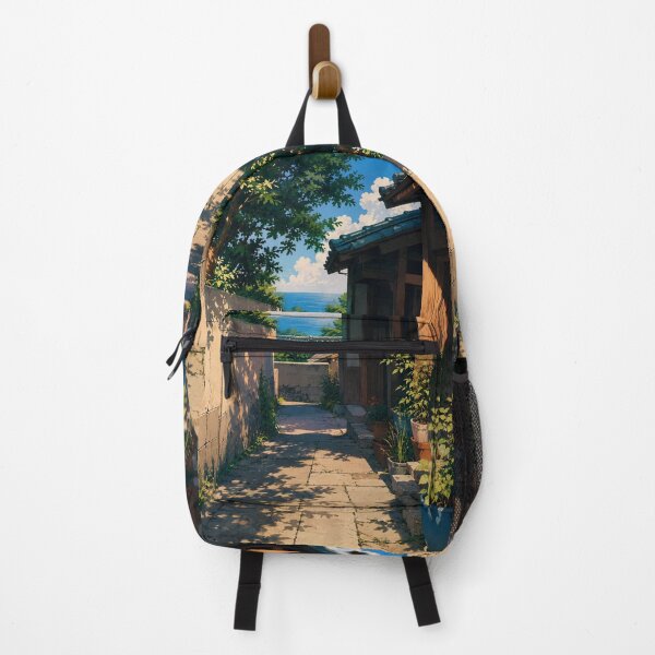 Item preview, Vintage Anime Coastal Neighborhood Alley - Japanese Aesthetic designed and sold by bapupa.