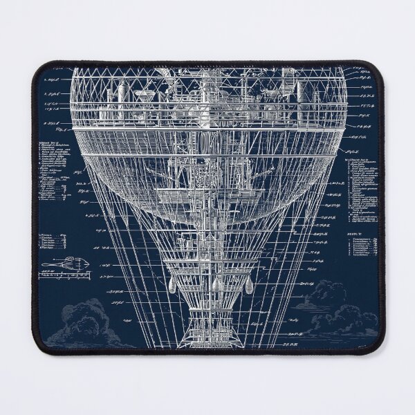 Item preview, Vintage Airship Engineering Blueprint designed and sold by Visual Foundry.