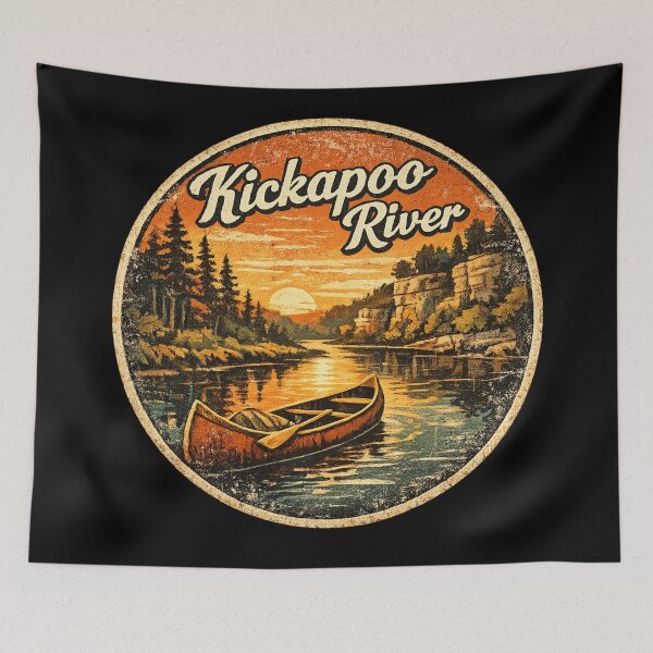 Item preview, Kickapoo river - boating Wisconsin designed and sold by DamioPolArt.
