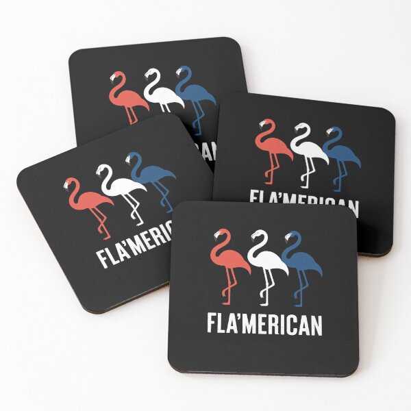 Item preview, Flamerican Flamingo US American Flag 4th July Fourth designed and sold by sailorjessiArt.