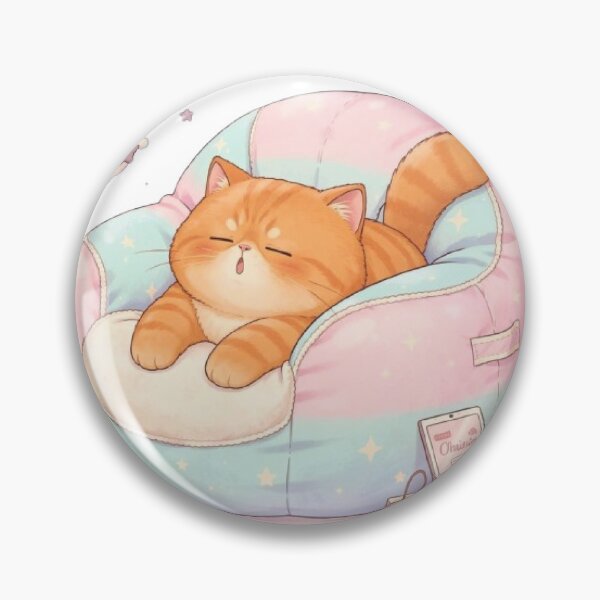 Item preview, Dreamy Pastel Bean Bag Cat Nap designed and sold by Moody Vibes Studio.