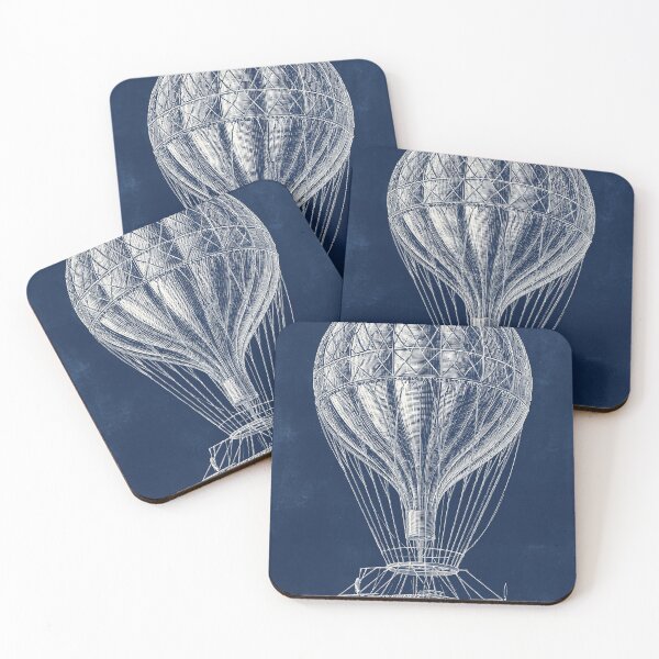 Item preview, Vintage Hot Air Balloon Blueprint designed and sold by Visual Foundry.