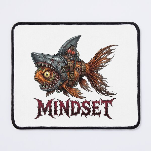 Item preview, Mindset Goldfish Shark - Unique Motivational Illustration designed and sold by SignalStatic.