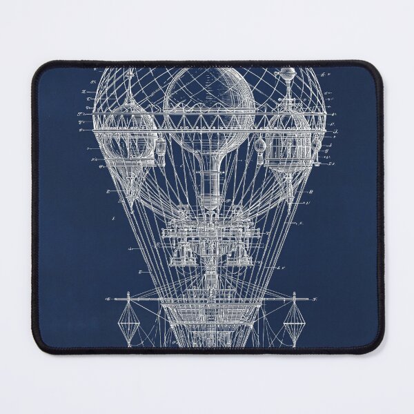 Item preview, Vintage Airship Blueprint Technical Drawing designed and sold by Visual Foundry.