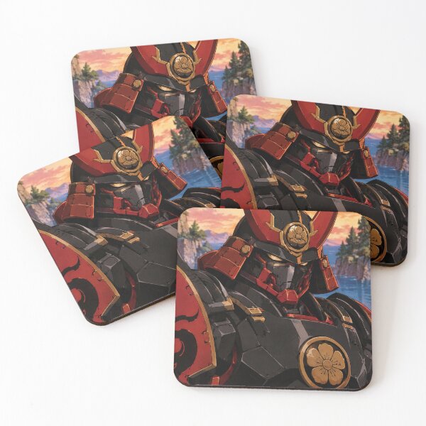 Item preview, Retro Anime Black Gundam Samurai Mech designed and sold by bapupa.
