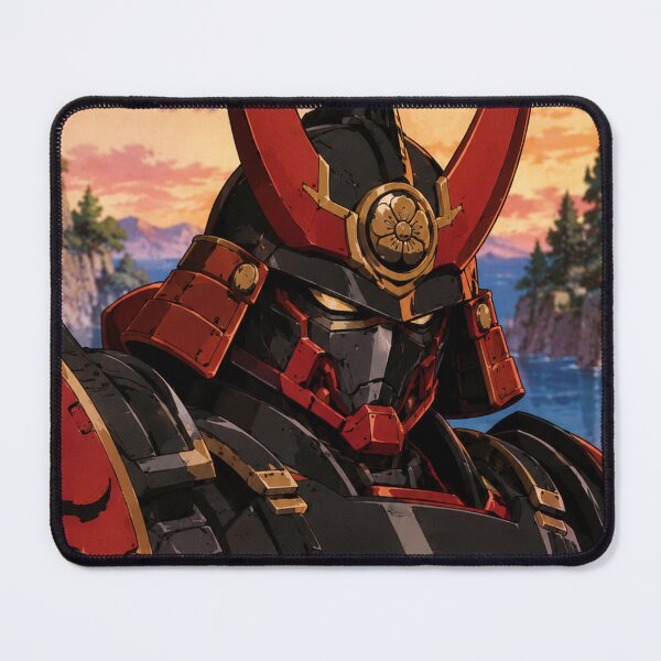 Item preview, Retro Anime Black Gundam Samurai Mech designed and sold by bapupa.