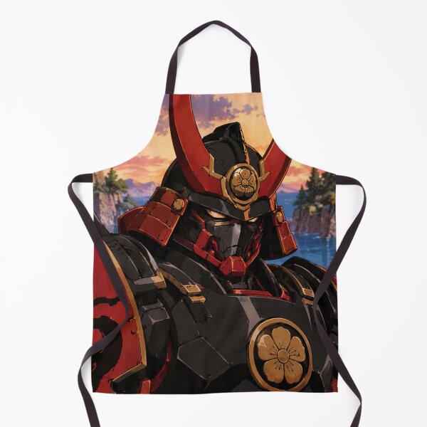 Item preview, Retro Anime Black Gundam Samurai Mech designed and sold by bapupa.