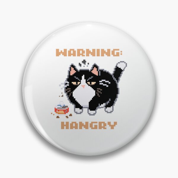 Item preview, Warning: Hangry │ Pixel Cat designed and sold by sixsixsix.shop.