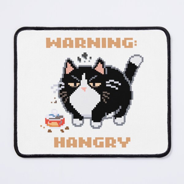 Item preview, Warning: Hangry │ Pixel Cat designed and sold by sixsixsix.shop.