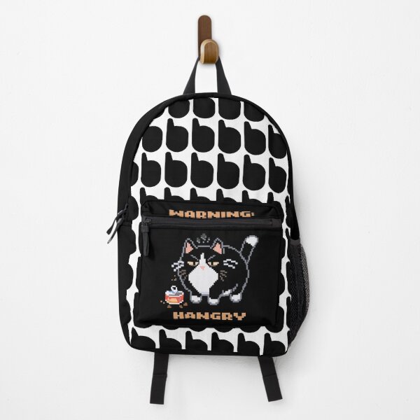 Item preview, Warning: Hangry │ Pixel Cat designed and sold by sixsixsix.shop.