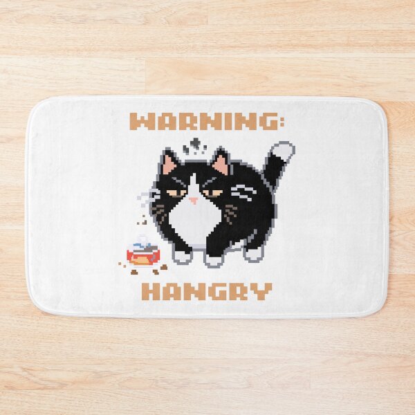 Item preview, Warning: Hangry │ Pixel Cat designed and sold by sixsixsix.shop.