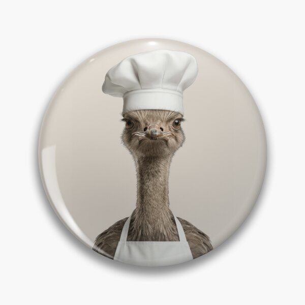 Item preview, Funny Ostrich Chef Realistic Animal Cooking Humor Art designed and sold by LazyOwlStore.