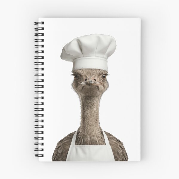 Item preview, Funny Ostrich Chef Realistic Animal Cooking Humor Art designed and sold by LazyOwlStore.