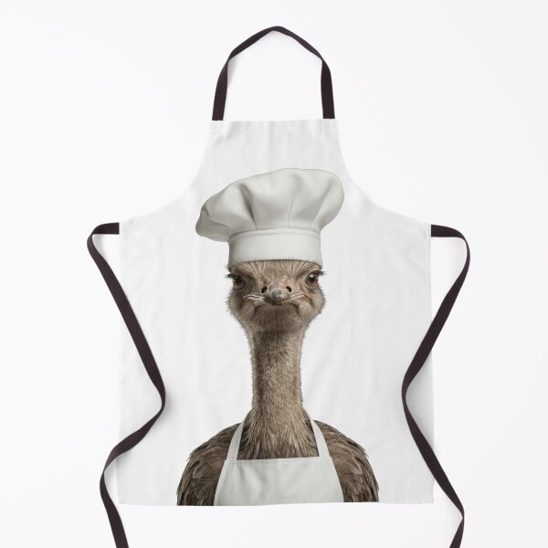 Item preview, Funny Ostrich Chef Realistic Animal Cooking Humor Art designed and sold by LazyOwlStore.