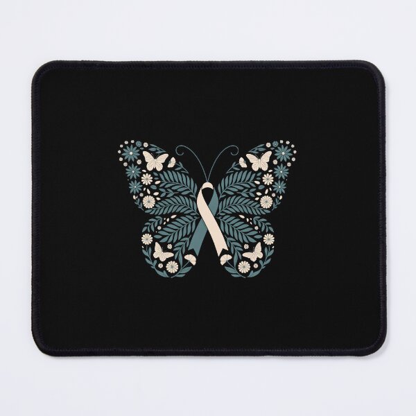 Item preview, Flower Butterfly Cervical Cancer Awareness Ribbon designed and sold by sailorjessiArt.