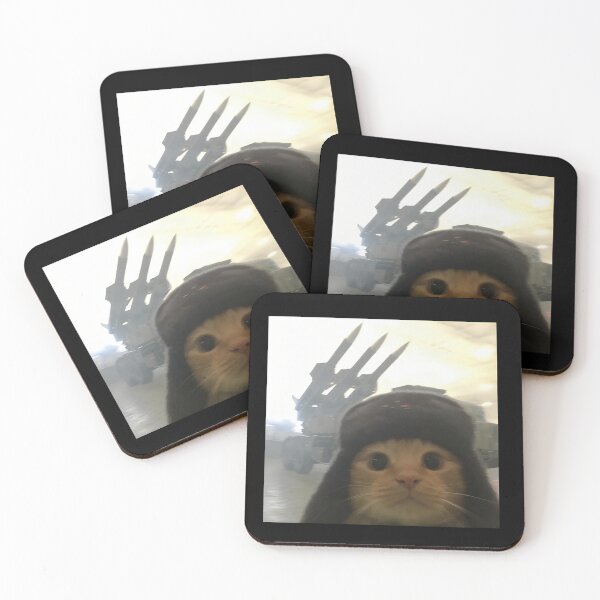 Item preview, Cat in Fur Hat and Missile Launcher Tee designed and sold by StranHabesre51.