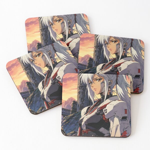 Item preview, 90s Anime White Hair Samurai Girl designed and sold by bapupa.