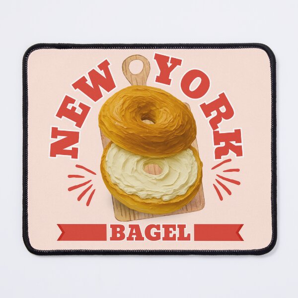 Item preview, Vintage New York Bagel with Cream Cheese Graphic designed and sold by SilverSeaBKK.
