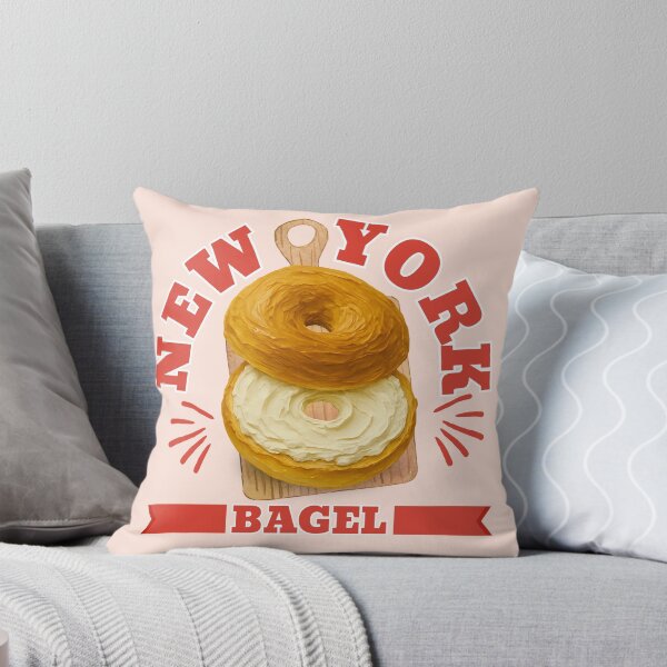 Item preview, Vintage New York Bagel with Cream Cheese Graphic designed and sold by SilverSeaBKK.