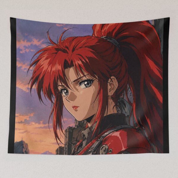 Item preview, Retro Anime Mecha Girl Sunset designed and sold by bapupa.