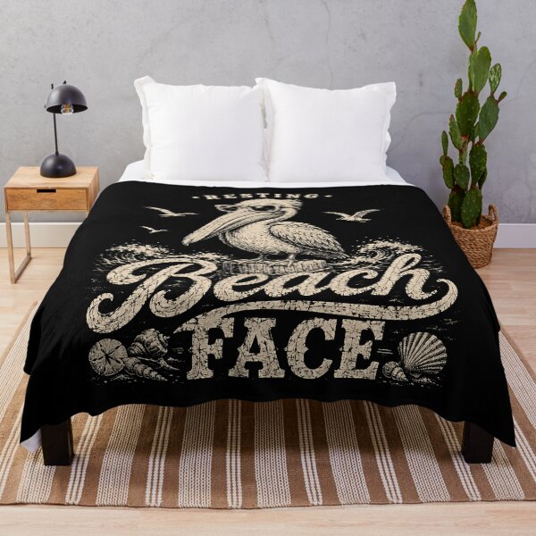 Item preview, Resting Beach Face | Funny Pelican designed and sold by Funny Vintage Stickers And T-Shirts.