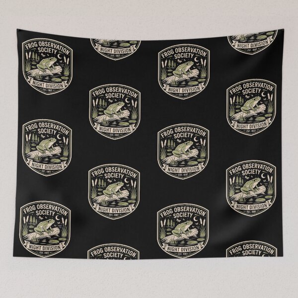Item preview, Frog Observation Society Night Division Vintage Badge designed and sold by DONT ASK CLUB.