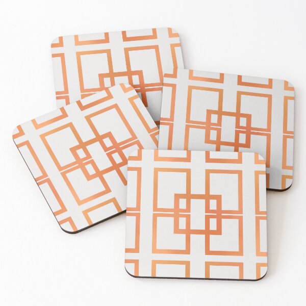 Item preview, Interlocking Rectangles in Orange  designed and sold by JaygiesDesign.