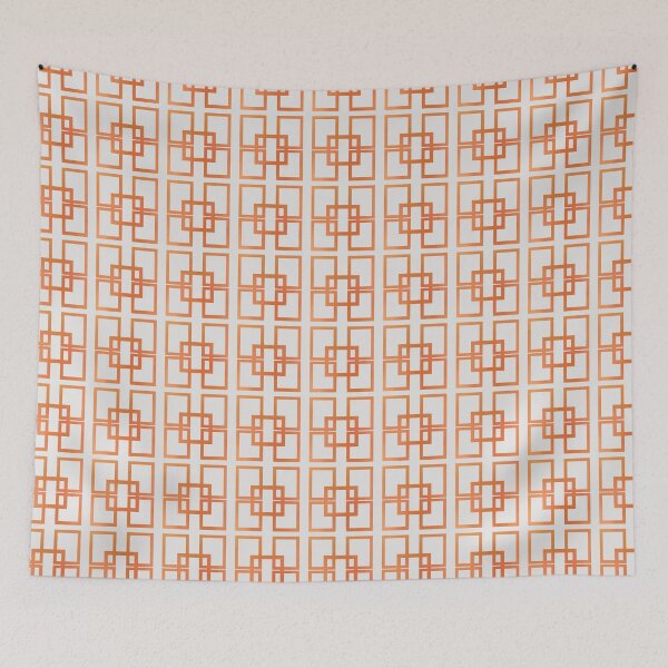 Item preview, Interlocking Rectangles in Orange  designed and sold by JaygiesDesign.