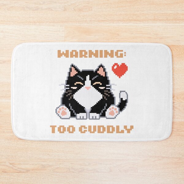 Item preview, Warning: Too Cuddly │ Pixel Cat designed and sold by sixsixsix.shop.