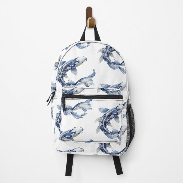 Item preview, Japanese Blue Willow Koi Artwork  designed and sold by NivyasArtistry.
